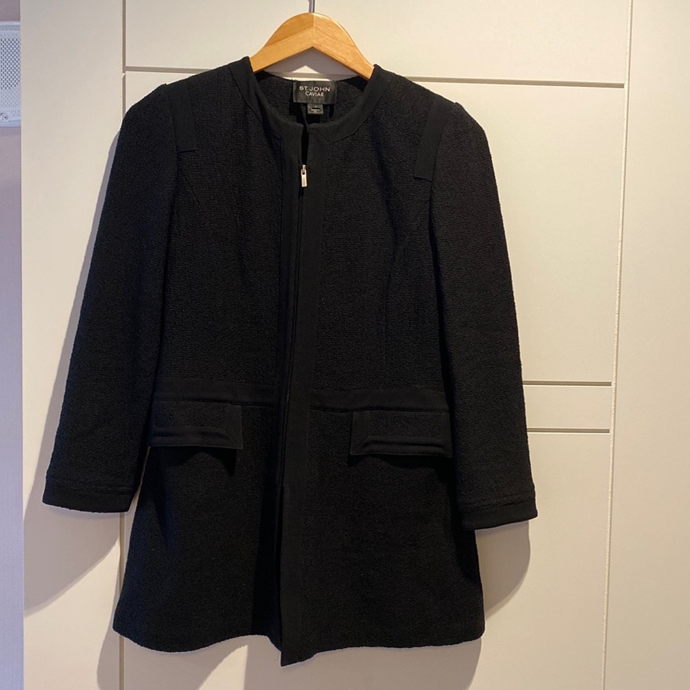 St. John Caviar black blazer